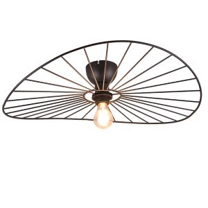 Zwarte plafondlamp industrieel, Dejan