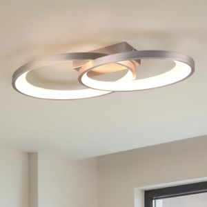 Nikkelen plafonnière modern, Ersan, 25W, 3000K LED