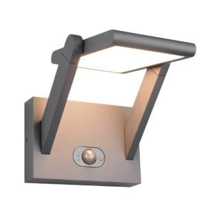 Antraciete buiten wandlamp op zonne-energie modern, Maku, 5W, white switch LED, IP65