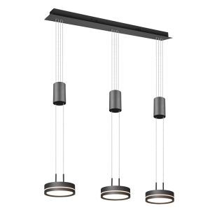 Antraciete hanglamp modern, Marjon, 9W, 3000K LED