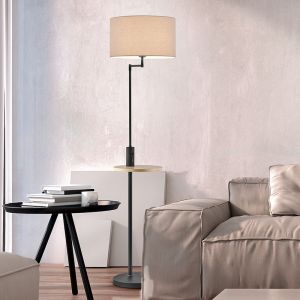 Zwarte vloerlamp Logiso, metaal, modern