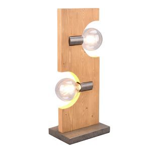 Houten tafellamp bruin, Dyonne