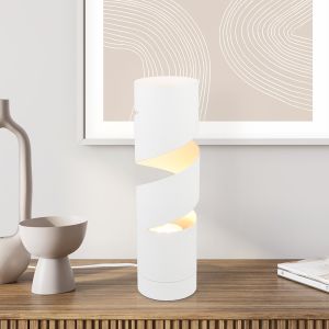 Witte tafellamp design, Marouan, met schakelaar