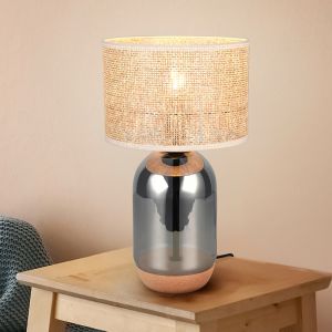 Chromen tafellamp rookglas, Madui