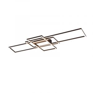 Antraciete plafonnière modern, Retan, 60W, warm tot koud wit verstelbare LED, met afstandsbediening