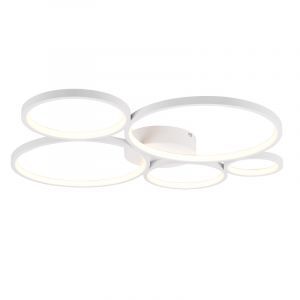 Moderne plafondlamp Robon, warm wit LED licht, wit