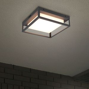 Antraciete buitenlamp Rolina, metaal, 14w, warm tot koud wit verstelbare LED