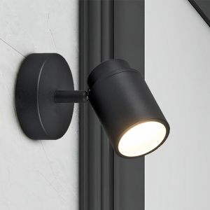 Moderne plafondlamp Nelis, zwart, metaal, IP44
