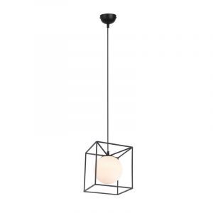 Zwarte hanglamp Muleby, metaal, modern