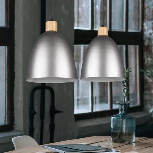 Nikkelen hanglamp Casparus, metaal