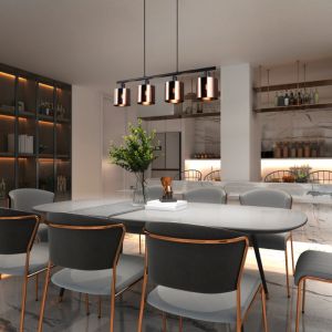Bronzen hanglamp design, Loeka