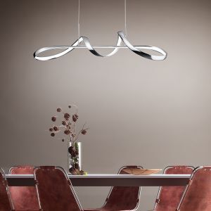 Chromen hanglamp Renso, metaal, design, 37w, 4000K LED
