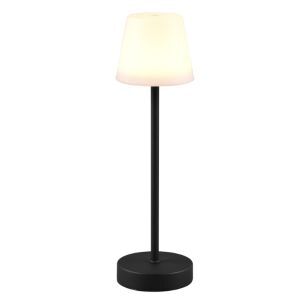 Zwarte oplaadbare tafellamp kunststof, Suman, 2W, warm tot koud wit verstelbare LED, IP44, met touchdimmer