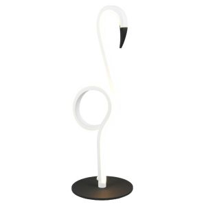 Witte tafellamp design, Puk, 6W, 3000K LED, met schakelaar