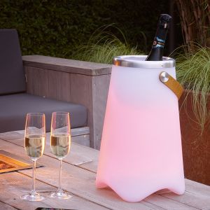 Witte buiten tafellamp Sedex, 2 watt, met luidspreker