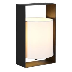 Zwarte tafellamp modern, Radhika, met schakelaar