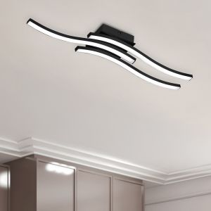 Moderne plafonniere Go, zwart, 5w geintegreerd LED