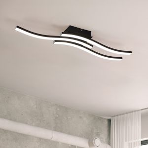Zwarte plafondlamp Go, metaal, modern, 5w, 4000K LED