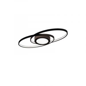 Antraciete plafonniere Sarama, metaal, modern, 27 watt
