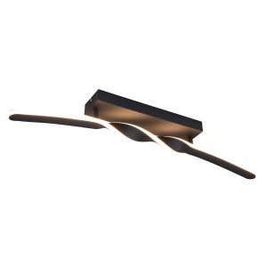 Zwarte plafondlamp design, Quirinus, 18W, 4000K LED