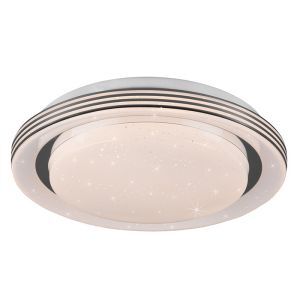 Witte plafonnière modern, Alpha, 10,5W, warm tot koud wit verstelbare LED, met afstandsbediening