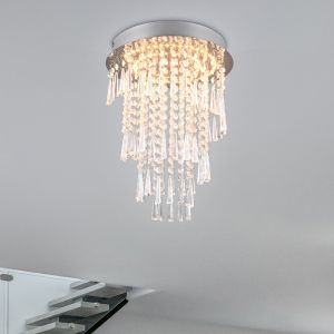 Chromen kroonluchter design, Sjon, 18W, warm tot koud wit verstelbare LED, 3-staps dimbaar