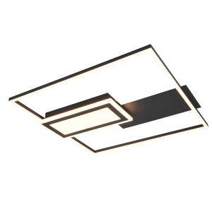 Zwarte plafonnière design, Shun, 32W, warm tot koud wit verstelbare LED