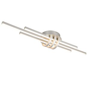Nikkelen plafonnière modern, Saloua, 20W, 3000K LED, 3-staps dimbaar