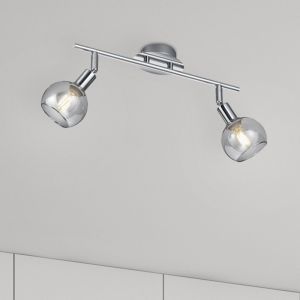 Chrome plafondspot Omari, metaal, modern