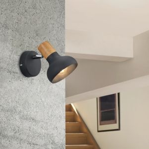 Zwarte wandspot modern, Toos
