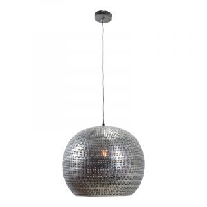 Industriële hanglamp Fawwaz, zink, rond