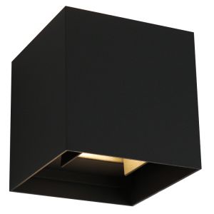 Moderne up down wandlamp zwart, Binari, 6W, 2700K LED, IP65