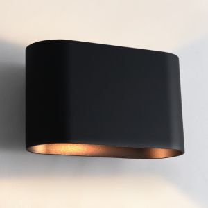 Moderne Rodigo wandlamp, zwart