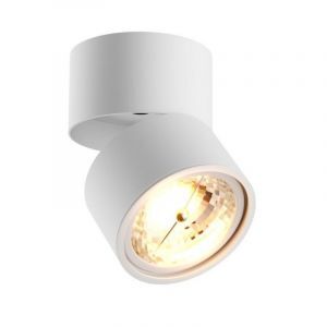 Witte plafondspot Reinout, metaal