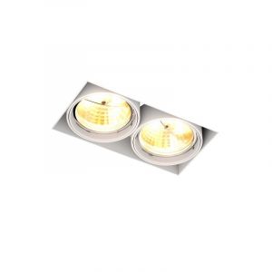 Witte trimless inbouwspot Wilhelm, 2-spots