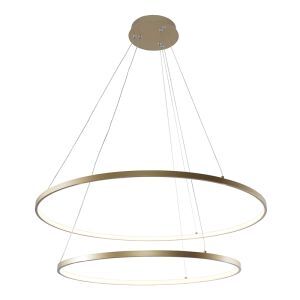 Design hanglamp goud, Kubra, 60W, warm tot koud wit verstelbare LED