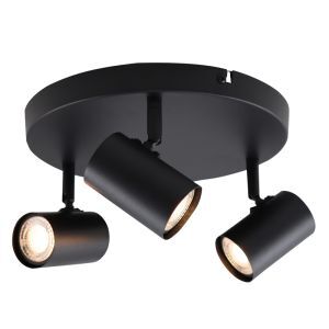 Plafondspot Plek GU10 zwart/zilver 4-lamps