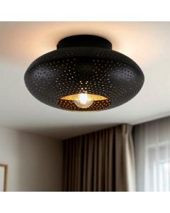Oosterse plafondlamp zwart, Hila
