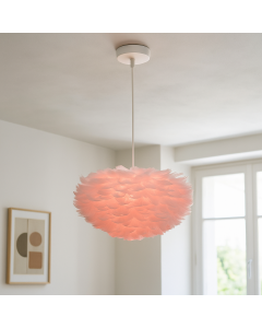 Stoffen hanglamp roze, Suzie