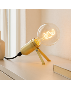 Gouden tafellamp Gidon, metaal