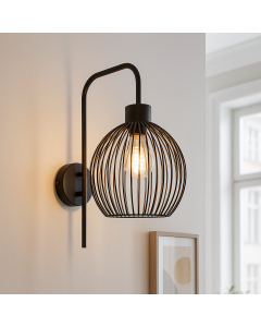 Industriële wandlamp zwart, Wiro