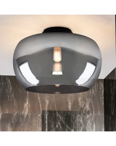 Design badkamer plafondlamp grijs, Vidro, IP44