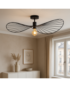 Moderne plafondlamp zwart, Jolinda