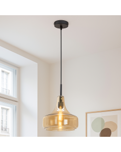 Moderne hanglamp amber, Yael