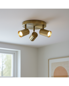 Moderne plafondlamp brons, Elena