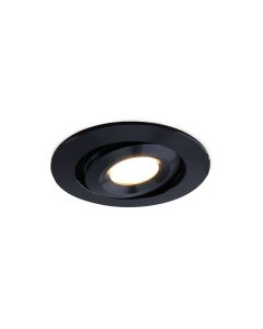 Rona kantelbare Veranda inbouwspot, IP44, dimbaar, zwart