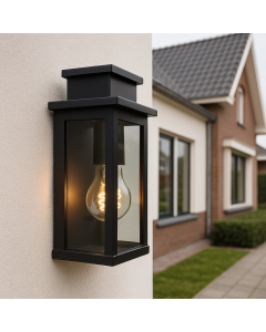 Moderne buitenlamp zwart, Jesca, IP44