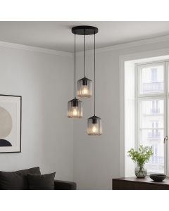 Retro hanglamp transparant, Jisca