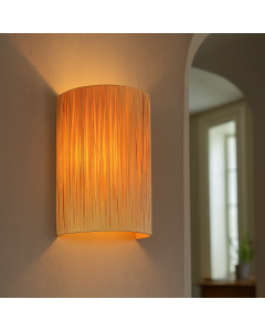 Papieren wandlamp bruin, Daisy, met schakelaar