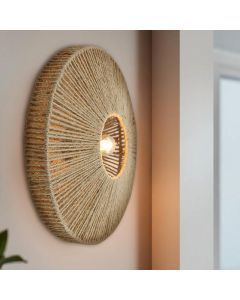 Landelijke wandlamp bruin, Sanny, met schakelaar